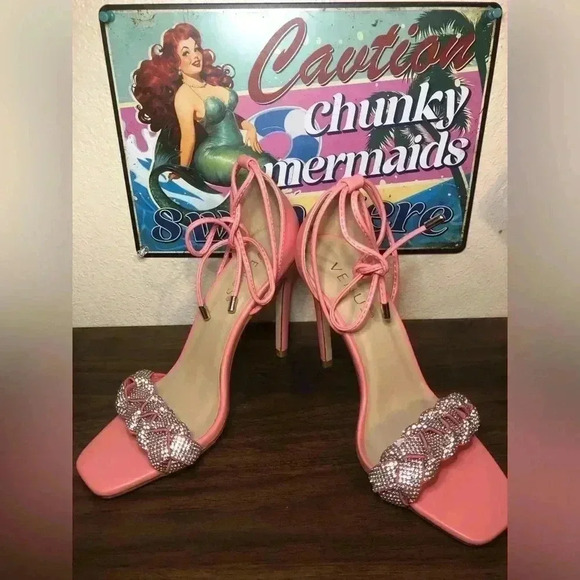 VENUS Pretty in Pink Open Toe Heels - Picture 8 of 15